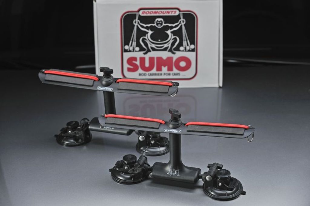 SUMO SUCTION MOUNT CAR TOP FISHING ROD CARRIER #SUMO-SUC RODMOUNTS 